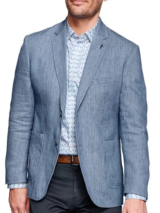 Paisley & Gray Other - Paisley & Gray Linen Blend Blazer in Light denim blue